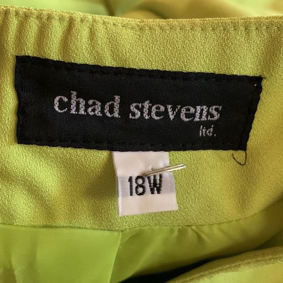 Vintage 80s Neon Lime Green Embellished Bejeweled 2 Piece Coordinated Skirt Set - Picture 16 of 16